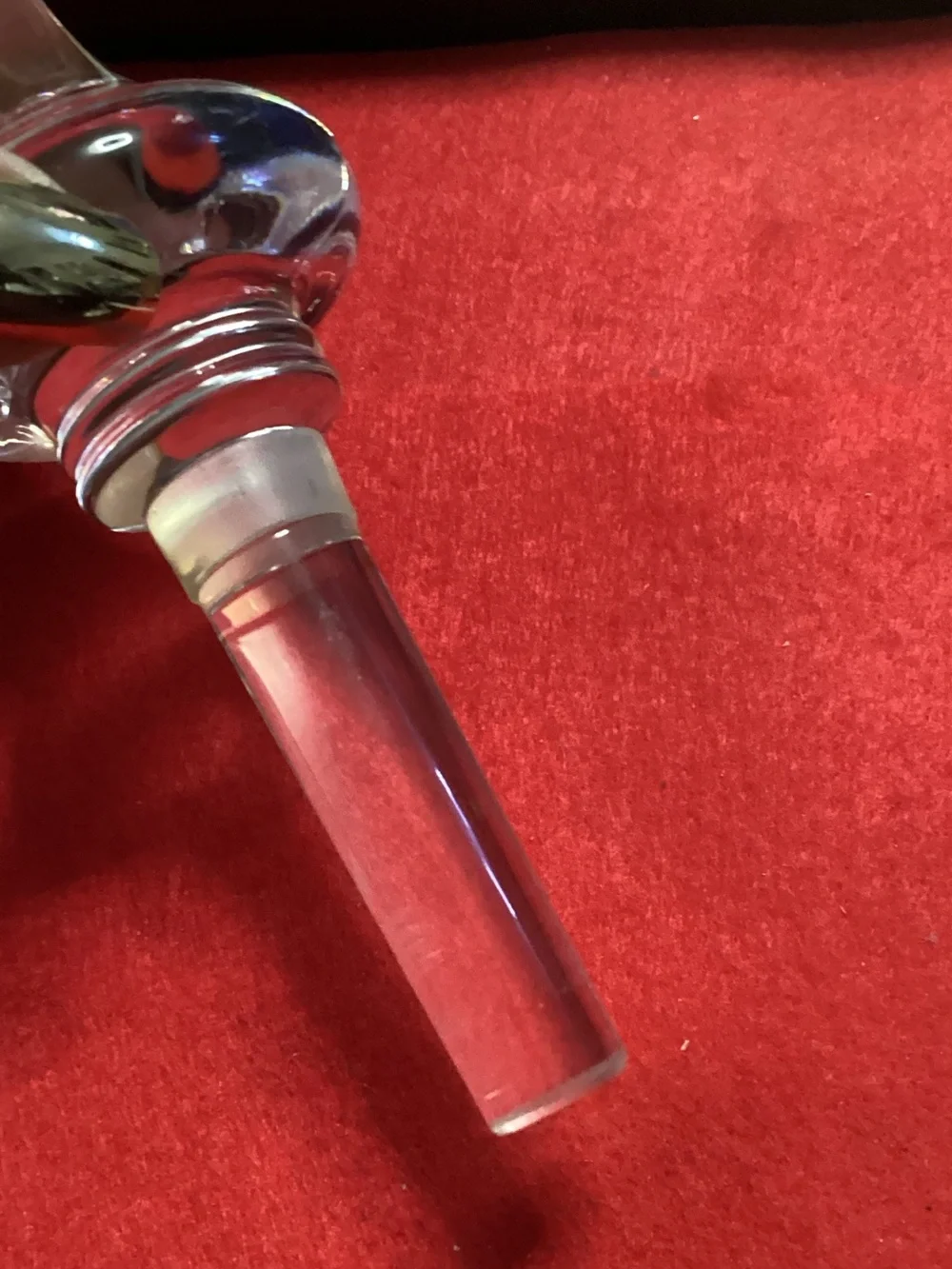 Rare Vintage Mikasa Crystal Decanter Bottle Stopper - Never Used - 6” tall -Gift